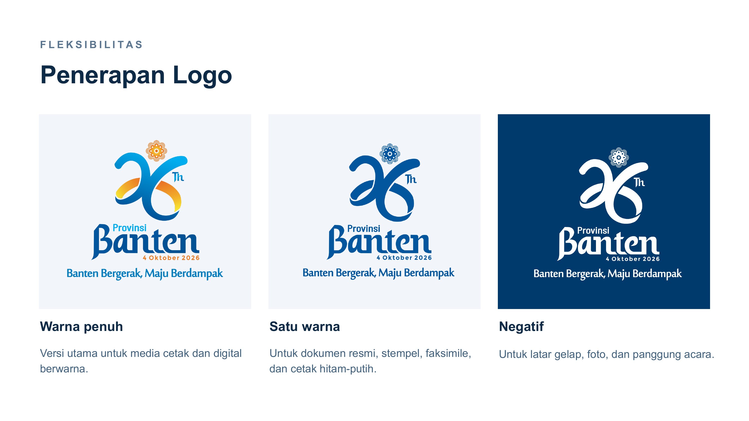 Fleksibilitas Penerapan Logo